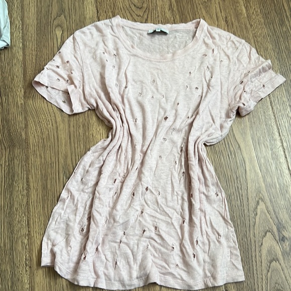 IRO distressed pink T-shirt size small - Picture 5 of 5